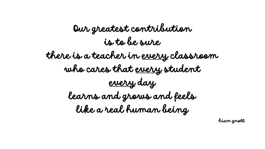 our greatest contribution our greatest