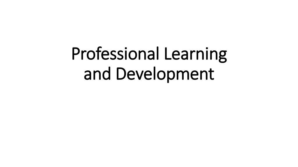 professional learning professional learning