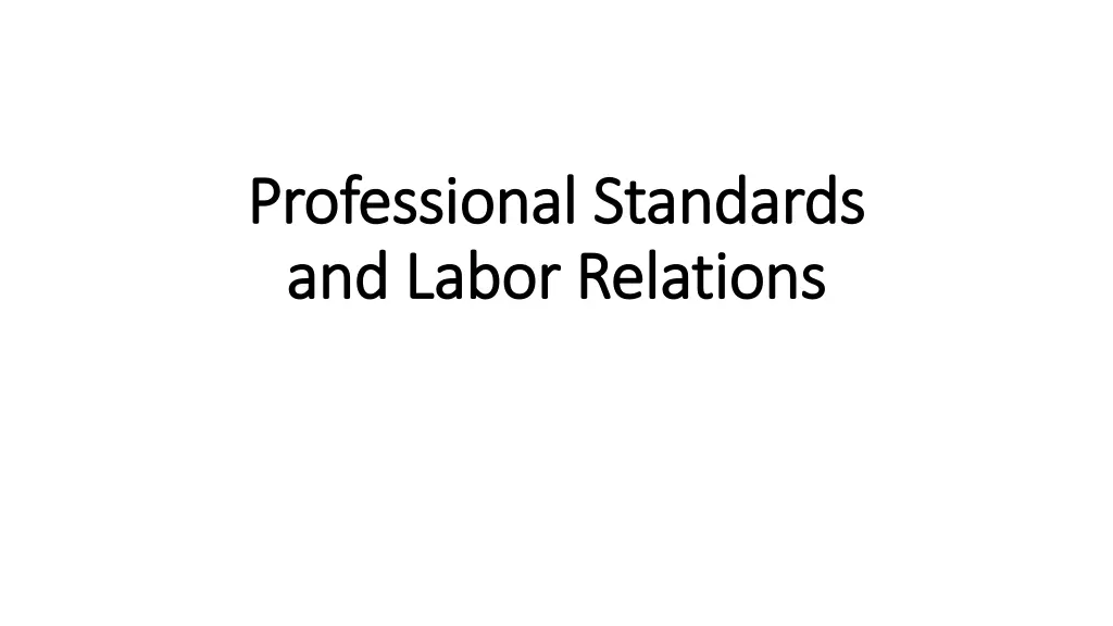 professional standards professional standards