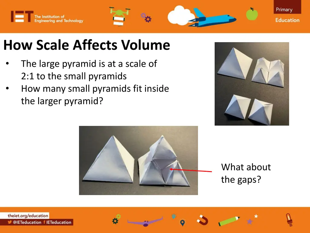 how scale affects volume the large pyramid