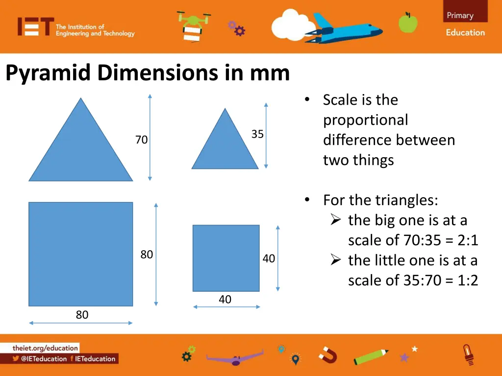 pyramid dimensions in mm