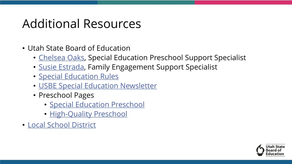 additional resources