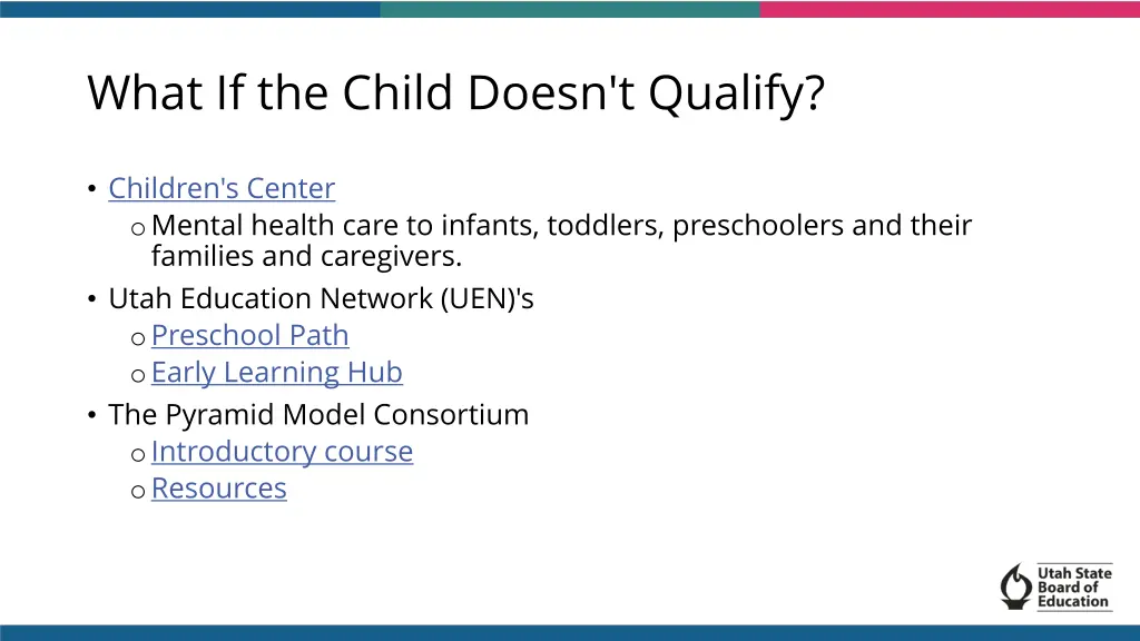 what if the child doesn t qualify