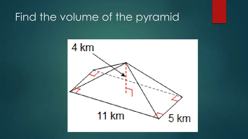 find the volume of the pyramid 1