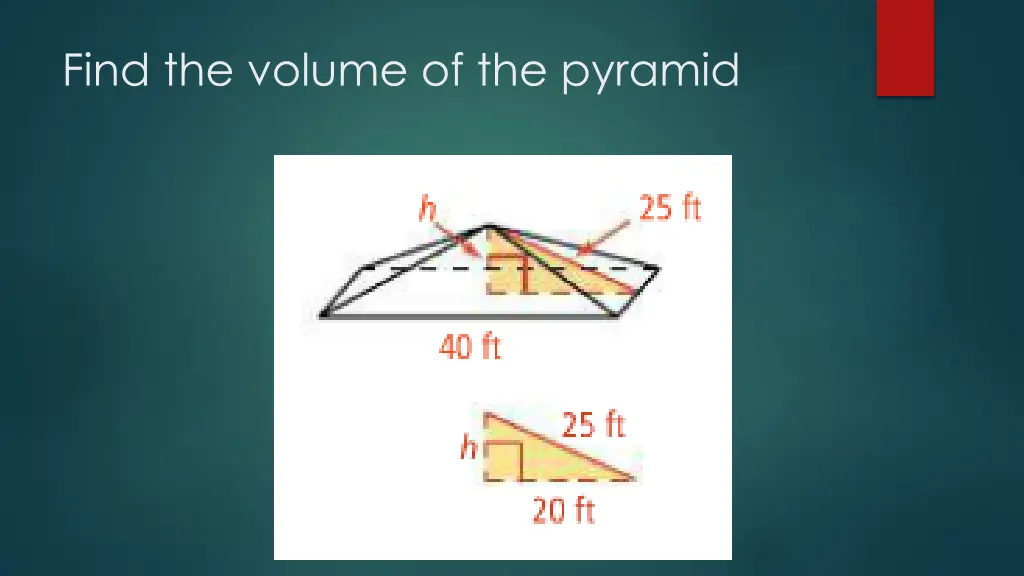 find the volume of the pyramid