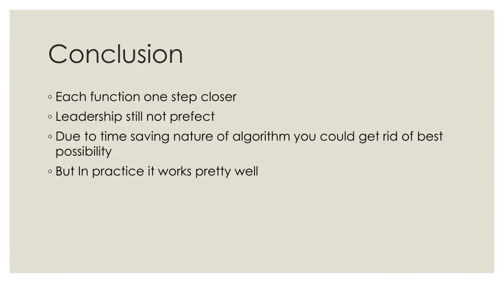 conclusion