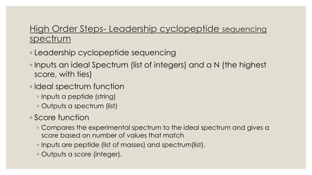 high order steps leadership cyclopeptide
