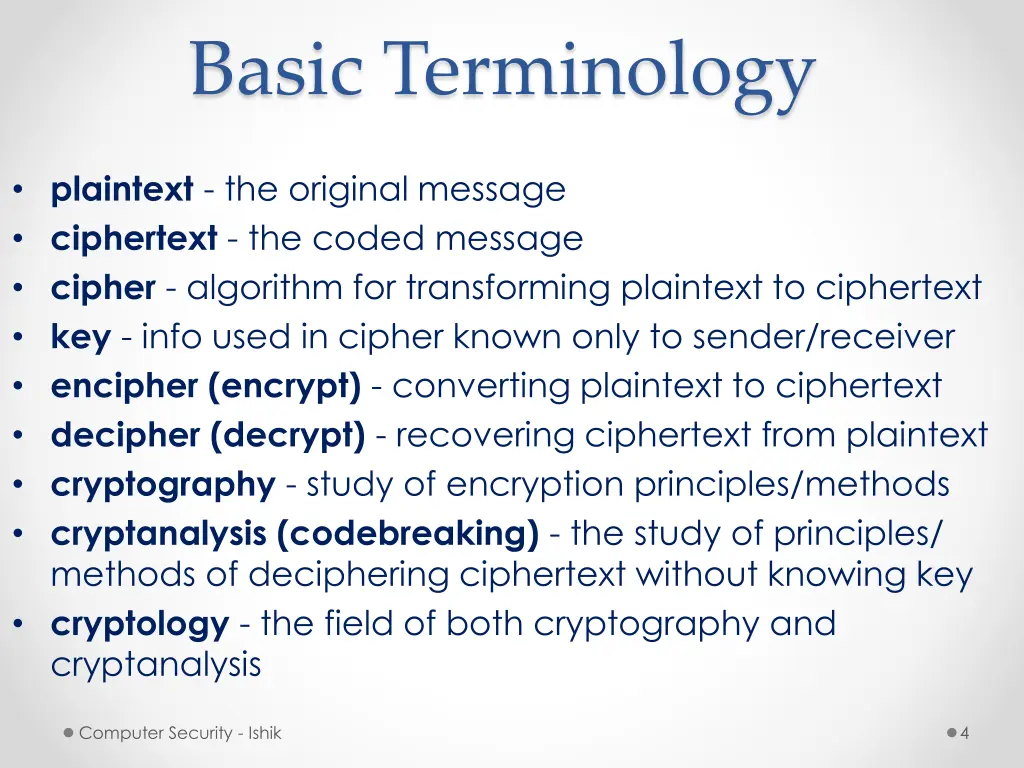 basic terminology