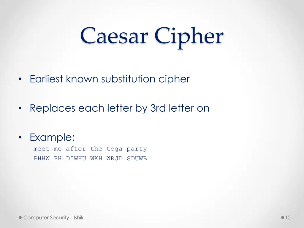 caesar cipher