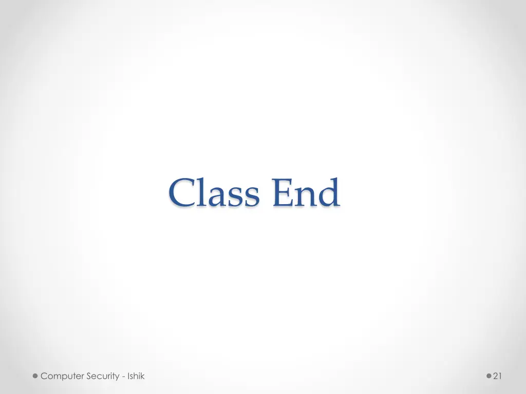 class end