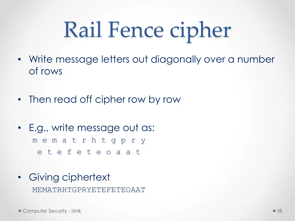 rail fence cipher