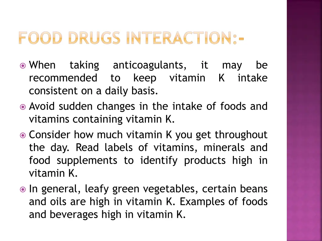 food drugs interaction