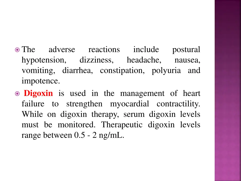 the hypotension vomiting diarrhea constipation