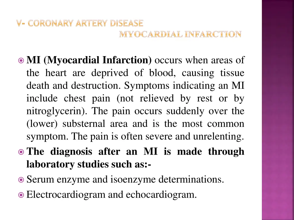 v coronary artery disease 5