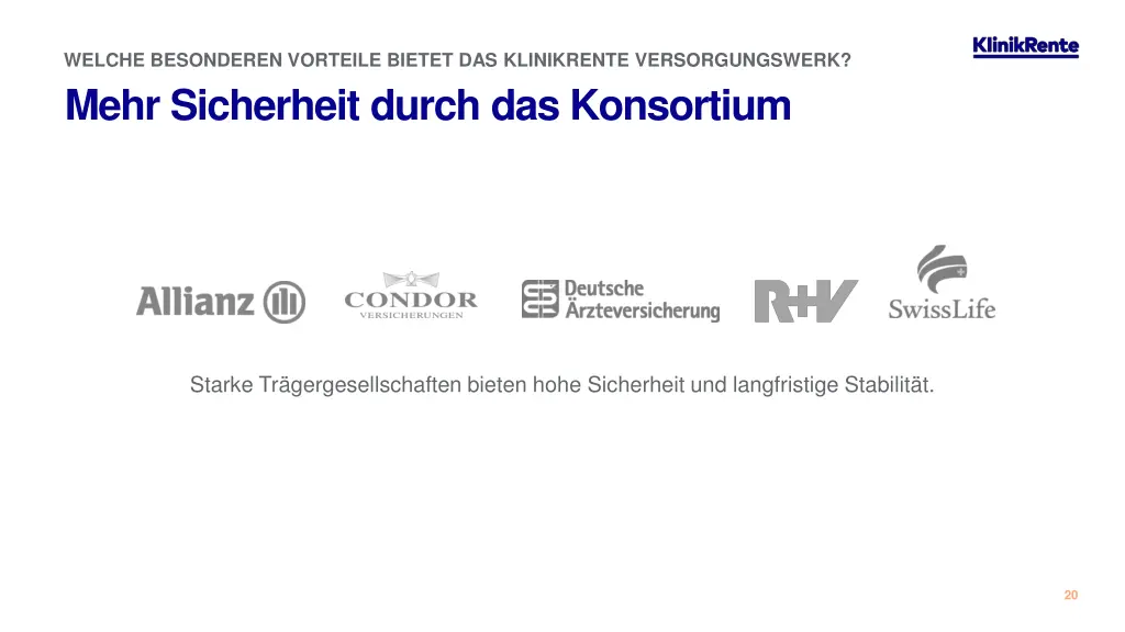 welche besonderen vorteile bietet das klinikrente 1