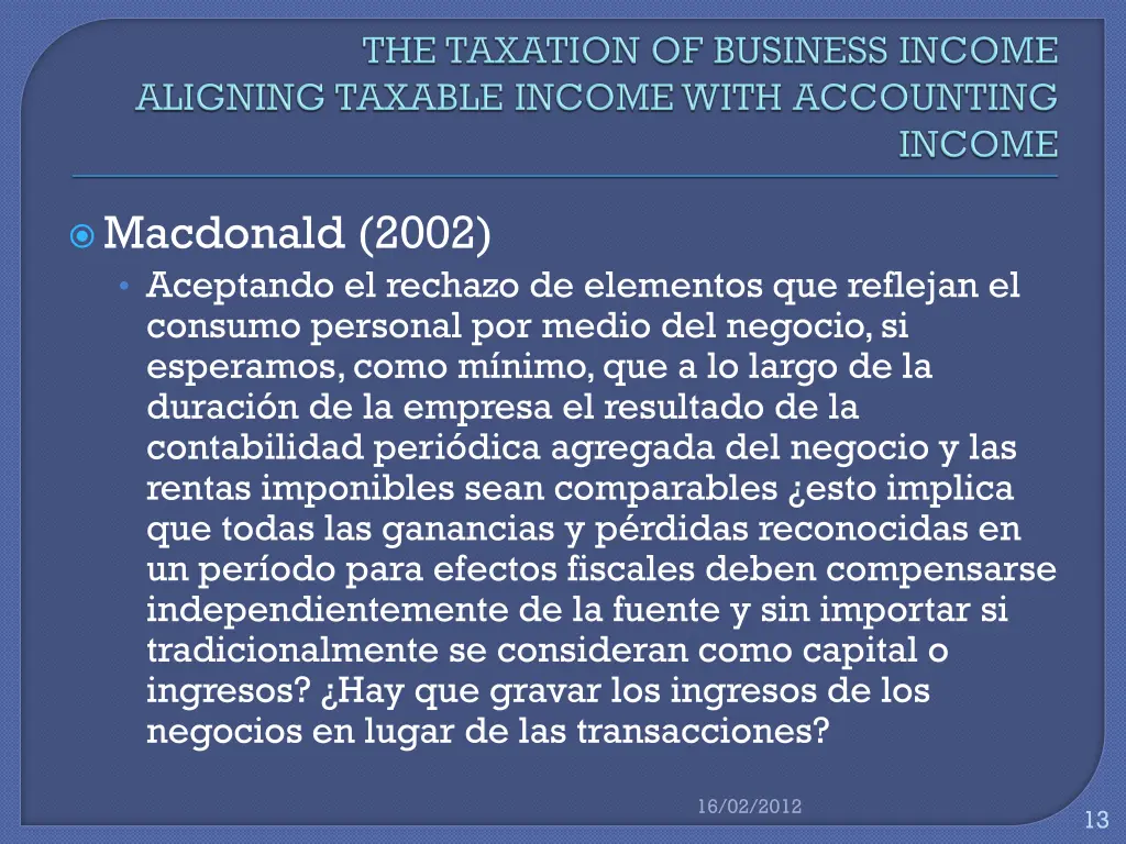 macdonald 2002 aceptando el rechazo de elementos