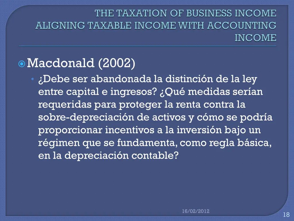 macdonald 2002 debe ser abandonada la distinci
