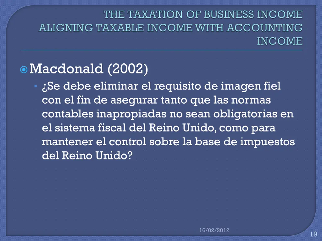 macdonald 2002 se debe eliminar el requisito