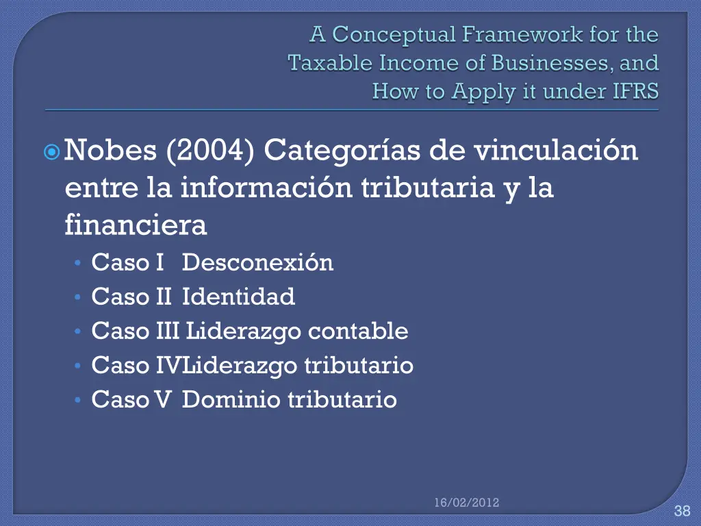 nobes 2004 categor as de vinculaci n entre