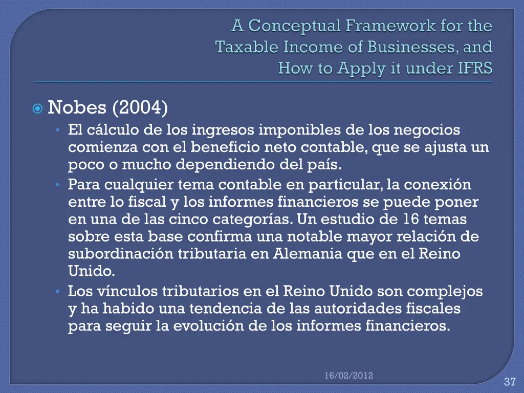 nobes 2004 el c lculo de los ingresos imponibles