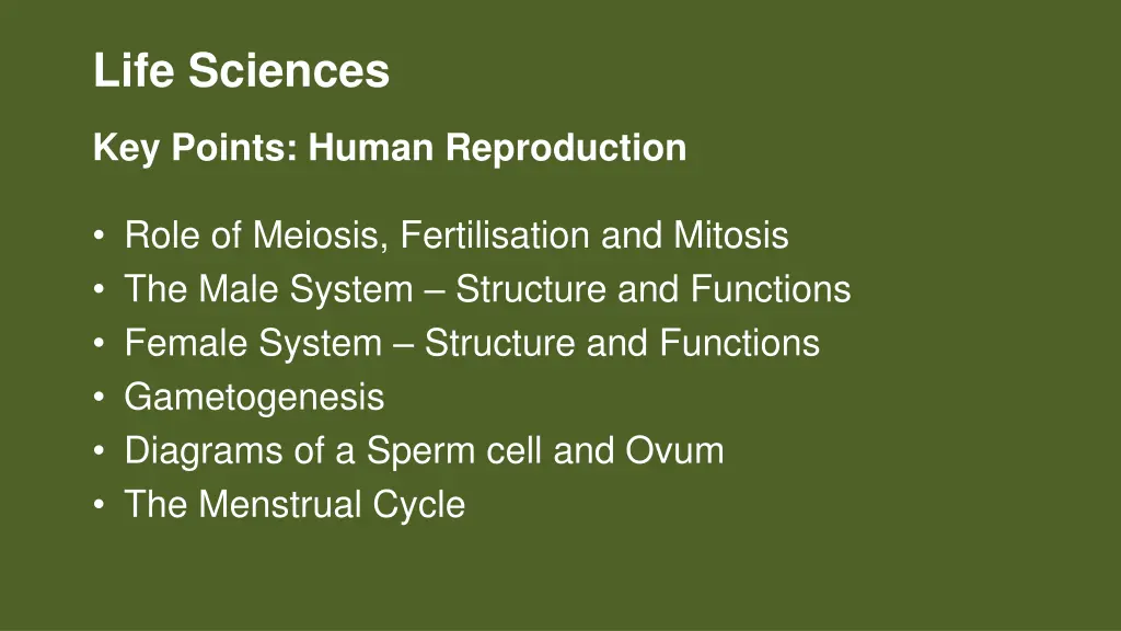 life sciences