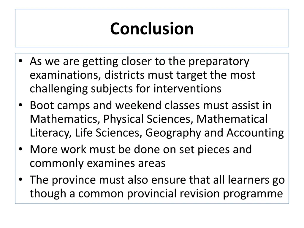 conclusion 1