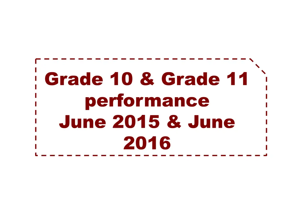 grade 10 grade 11 performance june 2015 june 2016