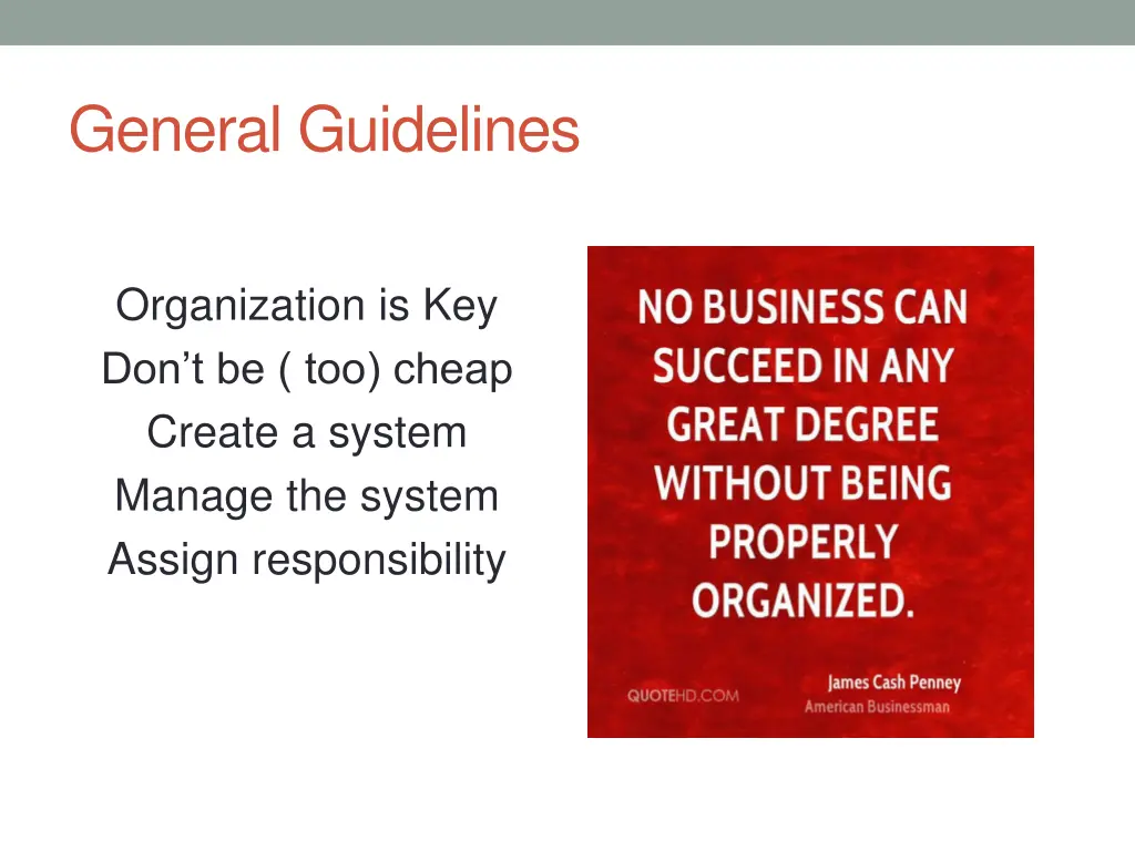 general guidelines