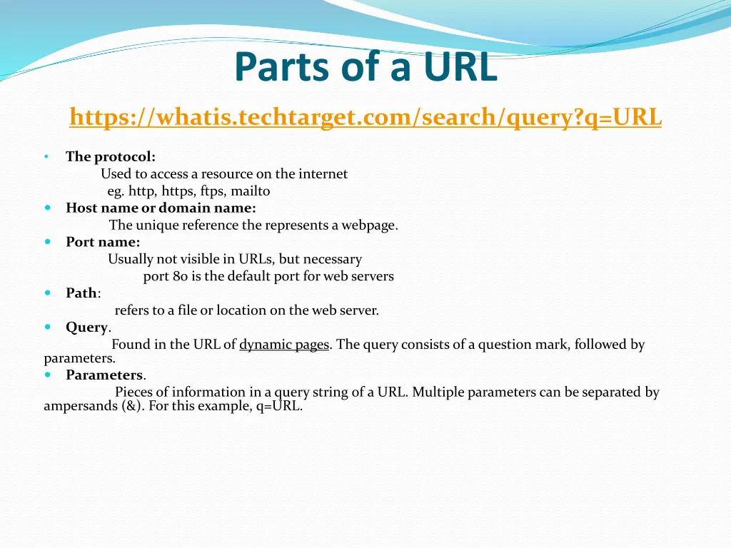 parts of a url
