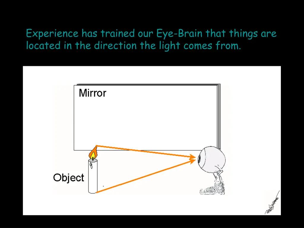 experience has trained our eye brain that things