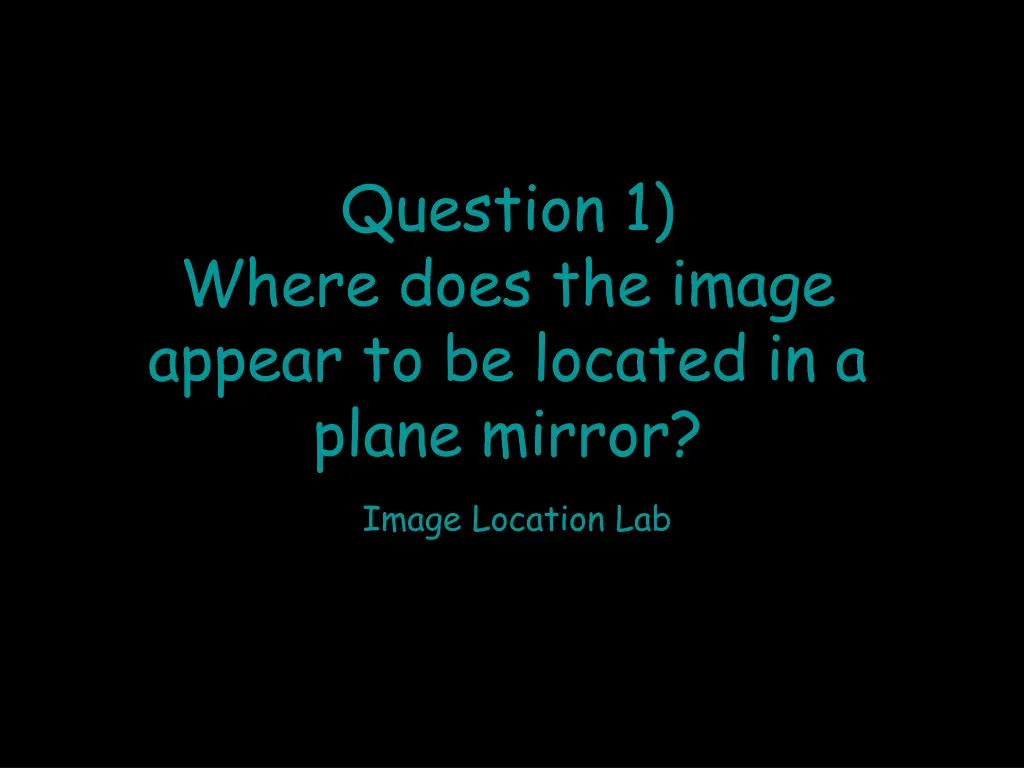 question 1 where does the image appear