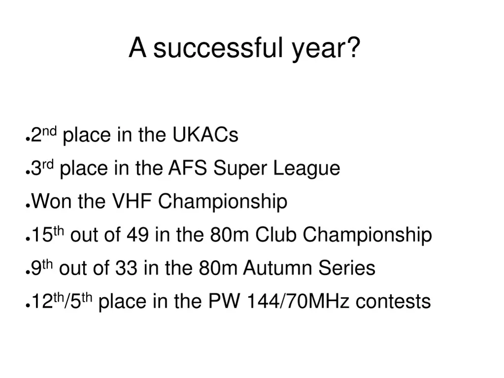 a successful year