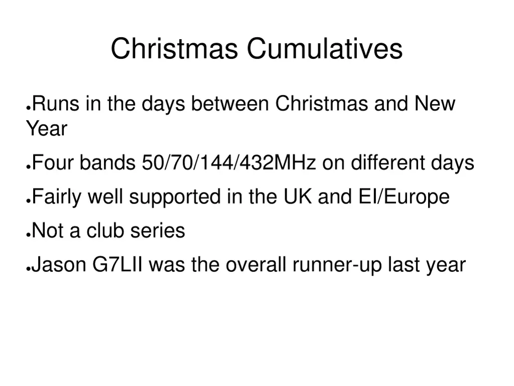 christmas cumulatives 1
