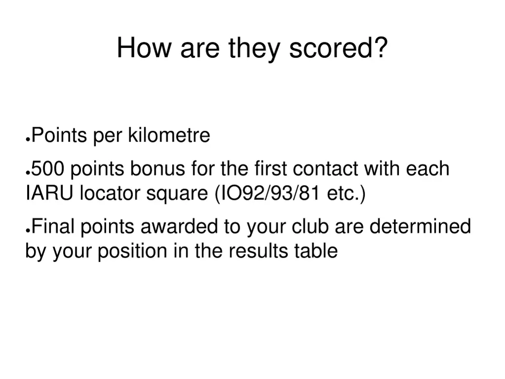 how are they scored