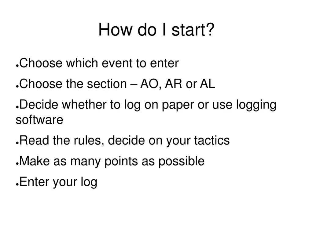 how do i start