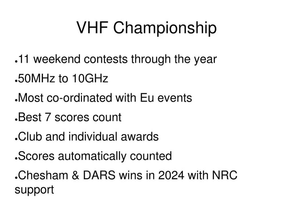 vhf championship