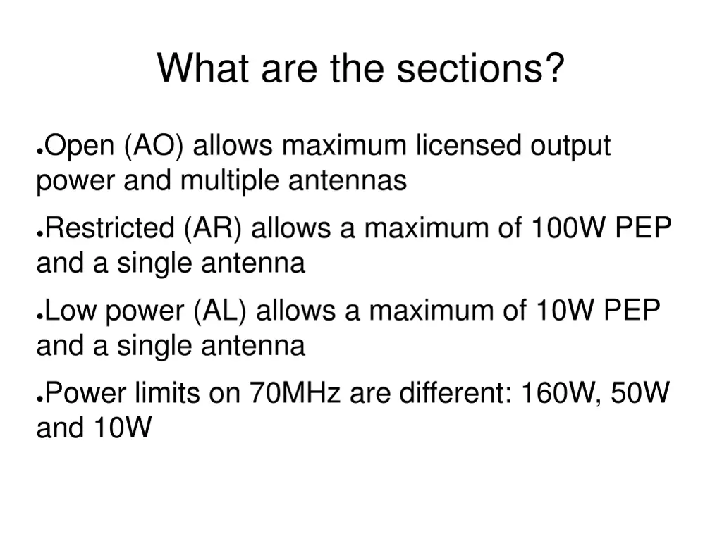 what are the sections