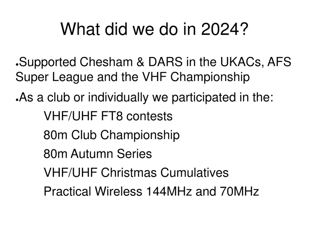 what did we do in 2024