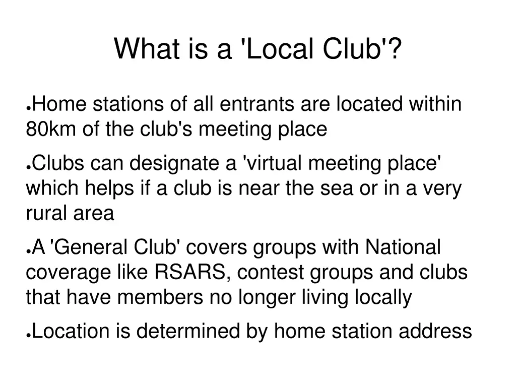 what is a local club