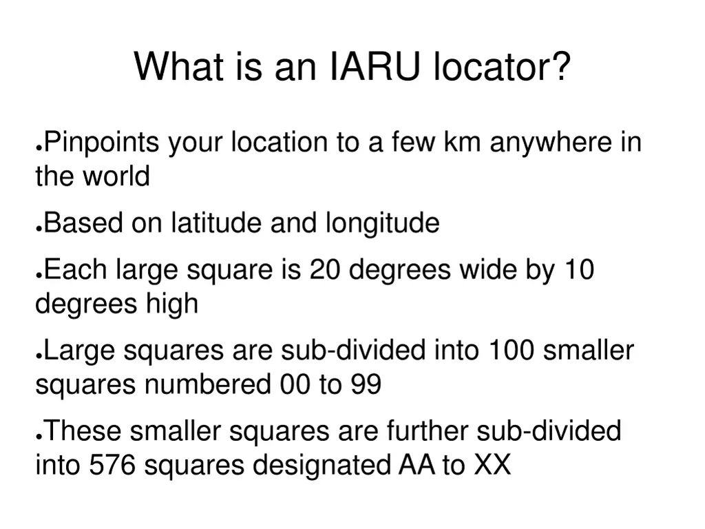 what is an iaru locator