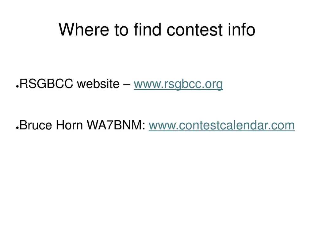where to find contest info