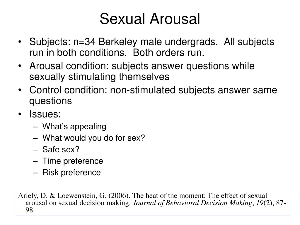 sexual arousal