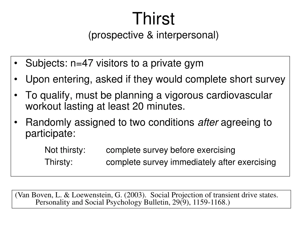 thirst