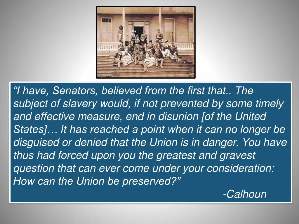 i have senators believed from the first that