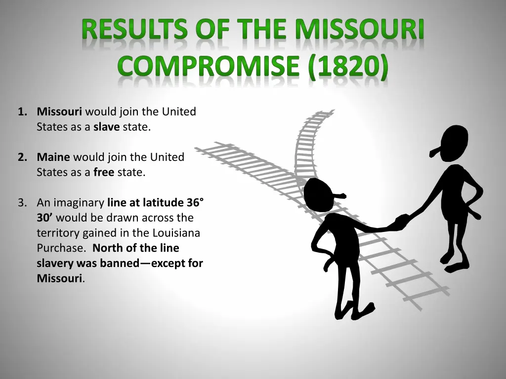 results of the missouri compromise 1820
