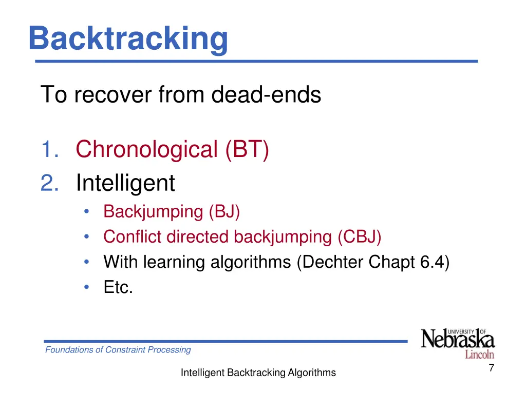 backtracking