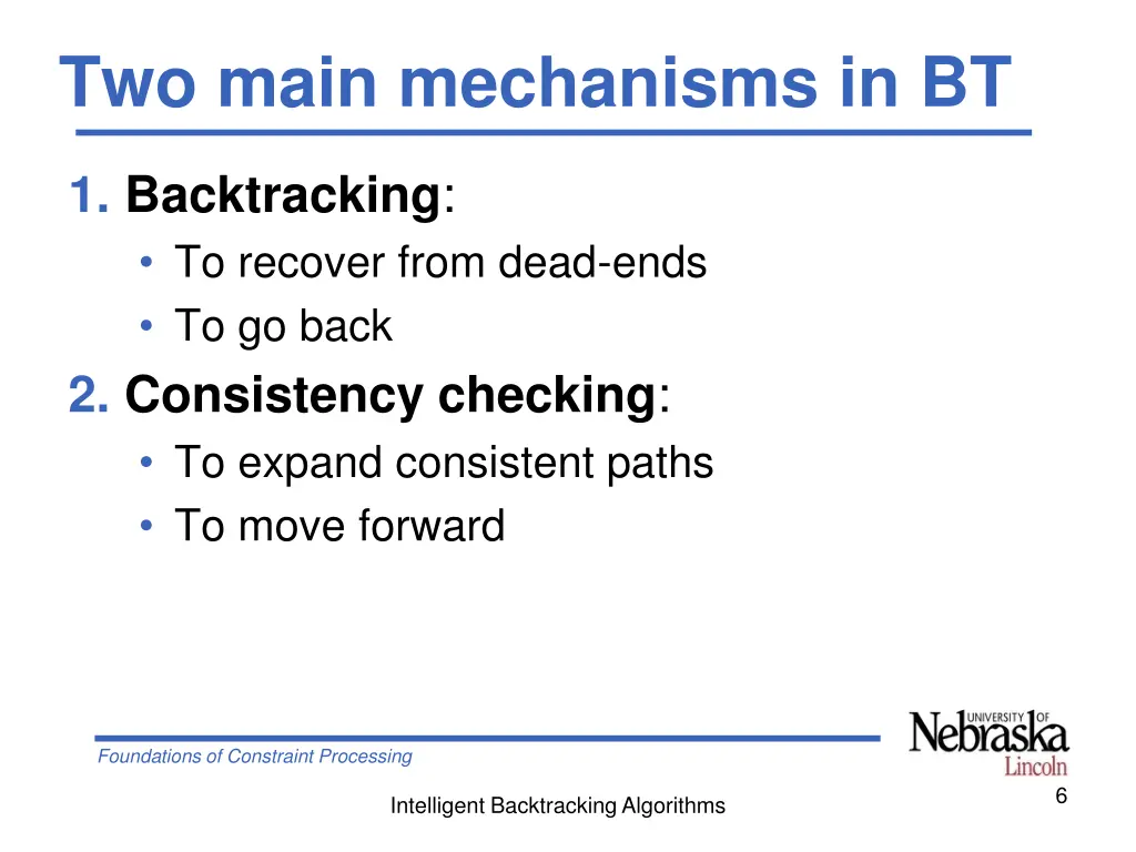 two main mechanisms in bt