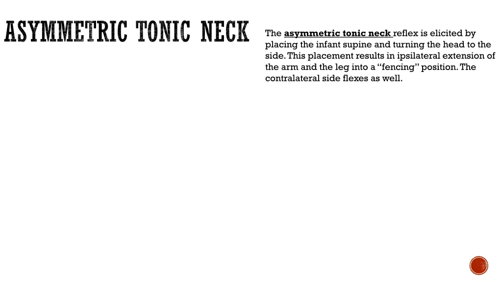 asymmetric tonic neck