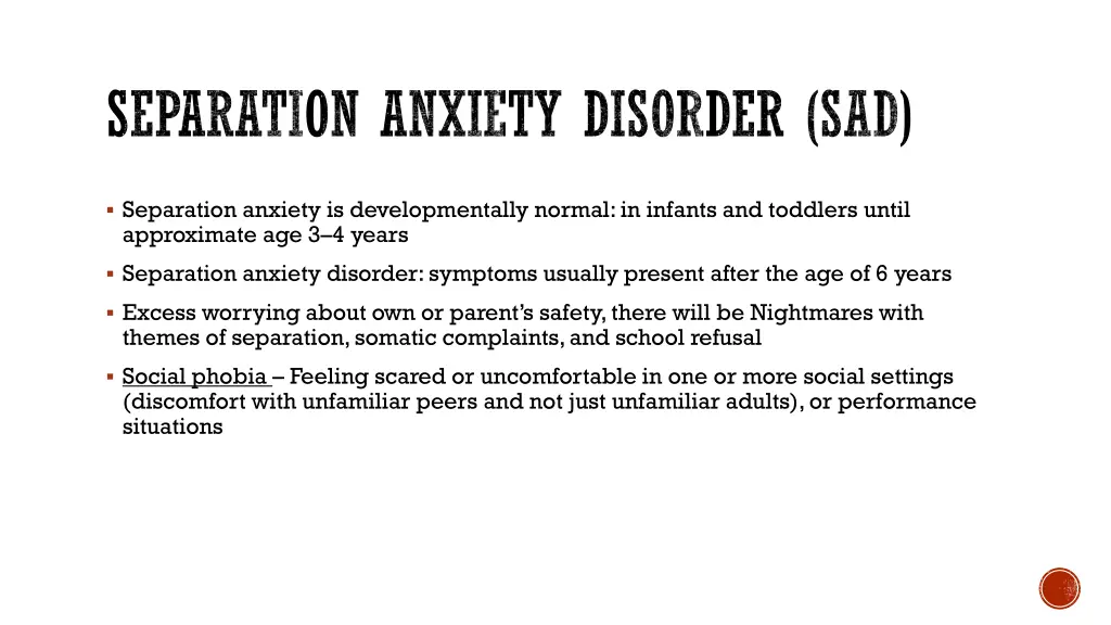 separation anxiety disorder sad