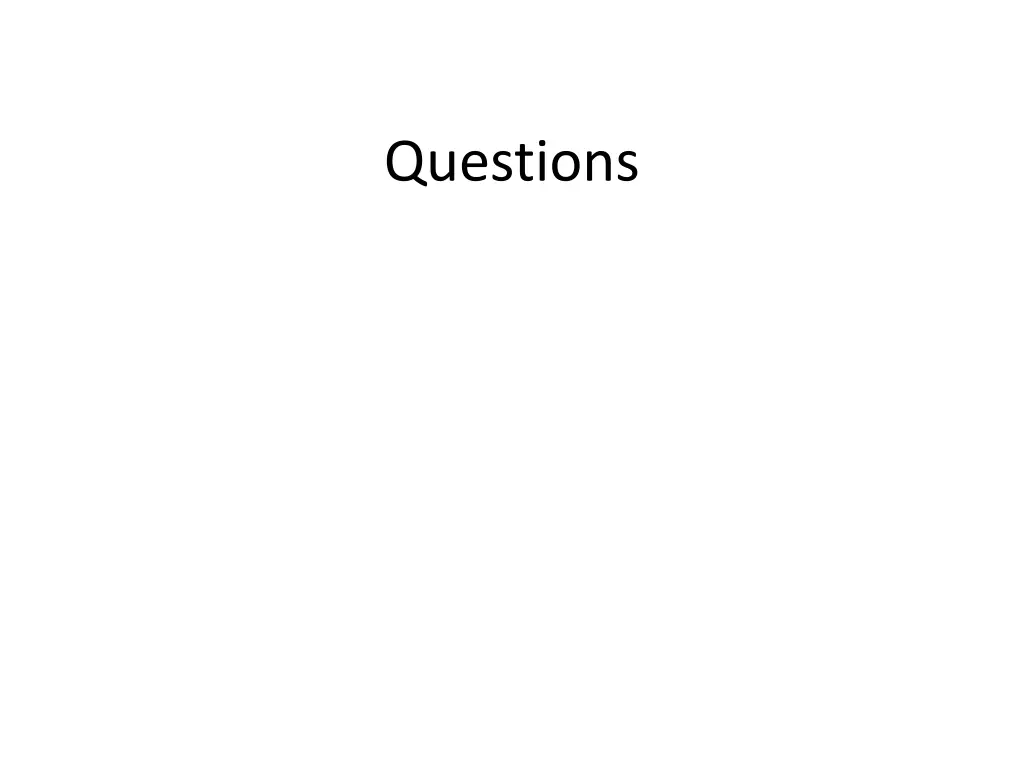 questions